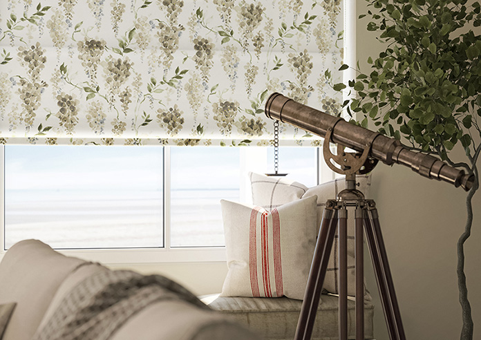 Wisteria Silk, Cool Taupe - Roman Blind - Image 5